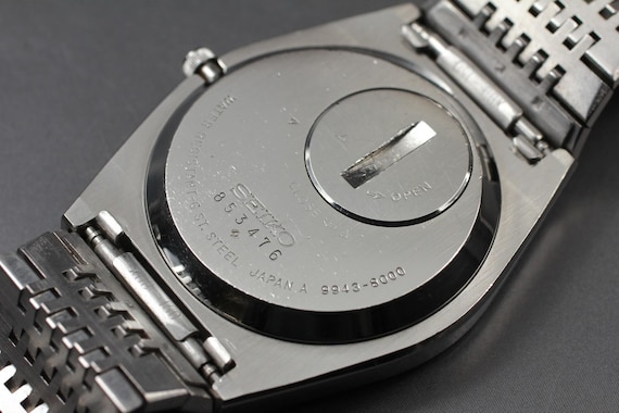 Vintage 1978 seiko grand quartz 9943-8000 silver day … - Gem