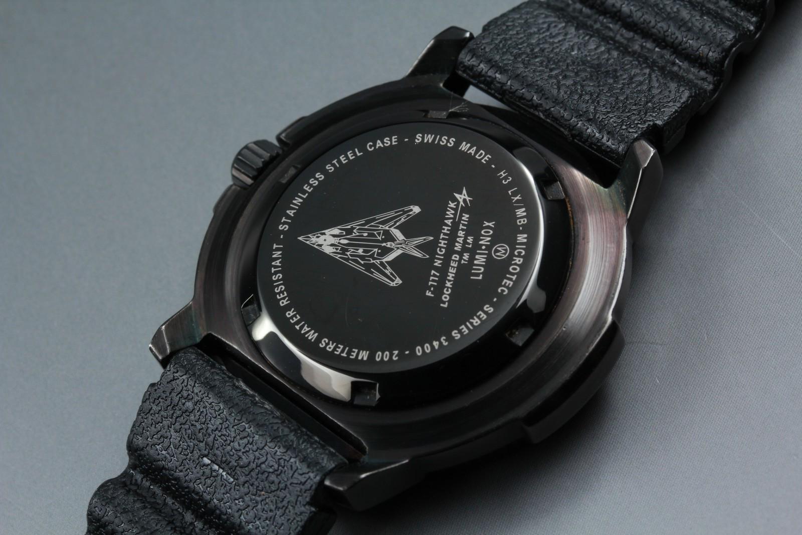 Vintage *n Mint* Luminox F-117 Nighthawk 3400 Black Quartz Mens