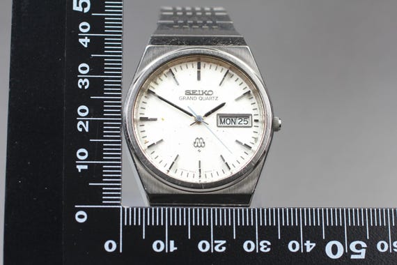 Vintage 1978 seiko grand quartz 9943-8000 silver day … - Gem
