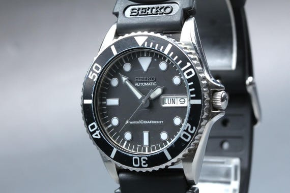 Exc+5* seiko diver 7s26-0050 skx023 38mm black dial a… - Gem