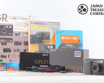 Full set in box * mint+++ * ricoh gr21 point & shoot 35mm film camera from japan