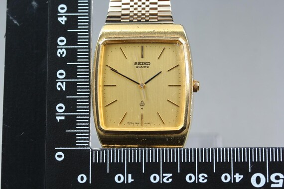 Vintage 1979 seiko chariot 7830-5150 gold dial tank q… - Gem