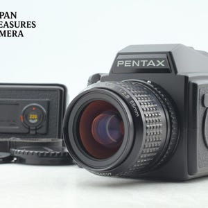 N mint+++* pentax 645 camera smc a 55mm f2.8 lens 120 220 film back from japan