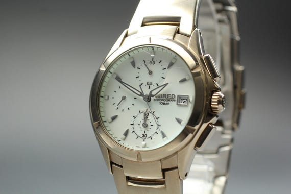 Near mint seiko alba wired 7t92-0bx0 chronograph quar… - Gem