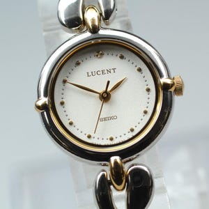 1992 *n mint* Seiko lucent 4N21-0490 Silber Armband Damen Quarzuhr Japan