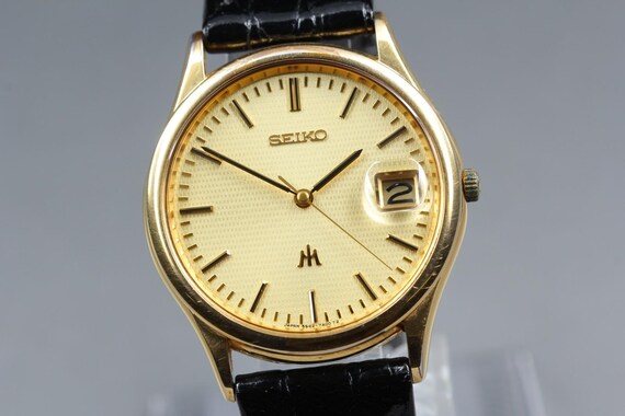 Rare 1990 seiko majesta 5s42-7000 sweep second gold q… - Gem