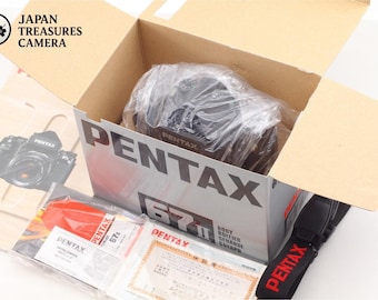 Zeldzame 1/2 sluiter omgebouwde *mint in doos* pentax 67 ii ae filmcamera uit Japan