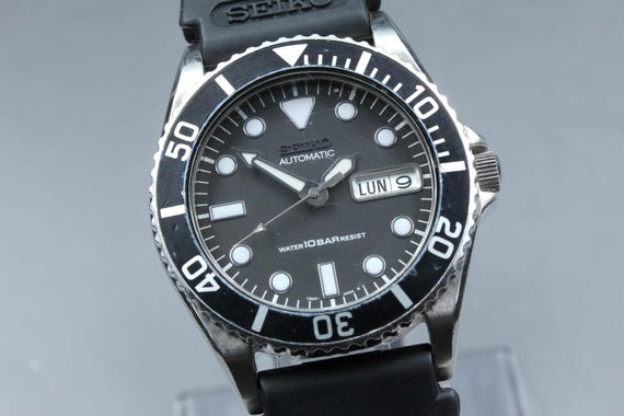 Exc+5* seiko diver 7s26-0050 skx023 38mm black dial a… - Gem