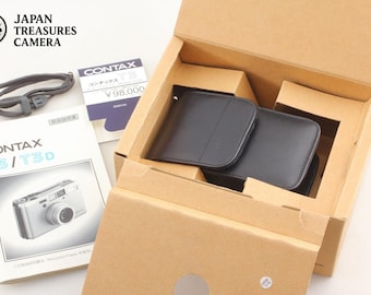 Unused Contax T3 Titan Silver 35mm Film Camera with Case, Strap (Japan)
