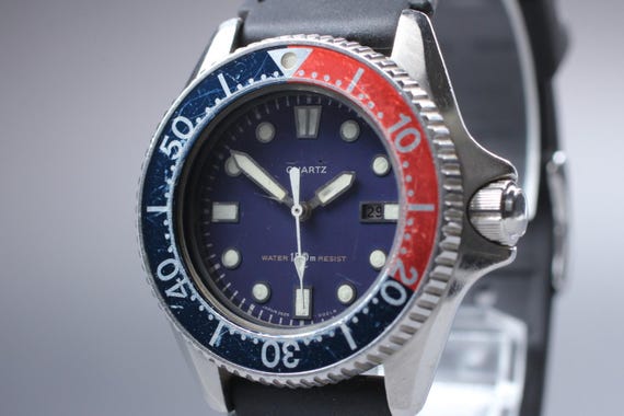 1981 seiko diver 2625-001b 37mm pepsi bezel quartz me… - Gem