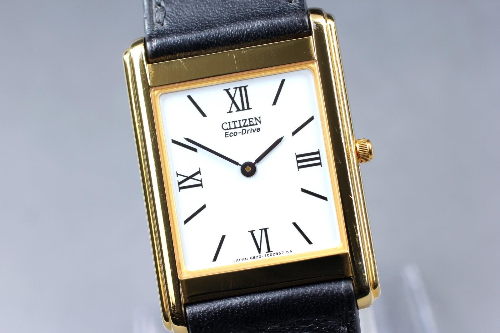 時計 CITIZEN Eco-Drive tank roman Citizen Tank Eco Drive - Etsy