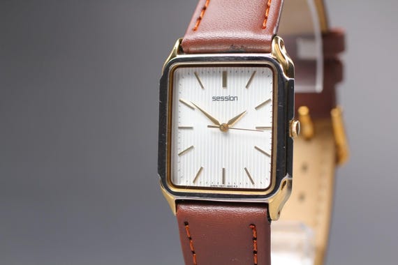 Vintage 1990 *n mint* seiko session v801-5460 tank qu… - Gem