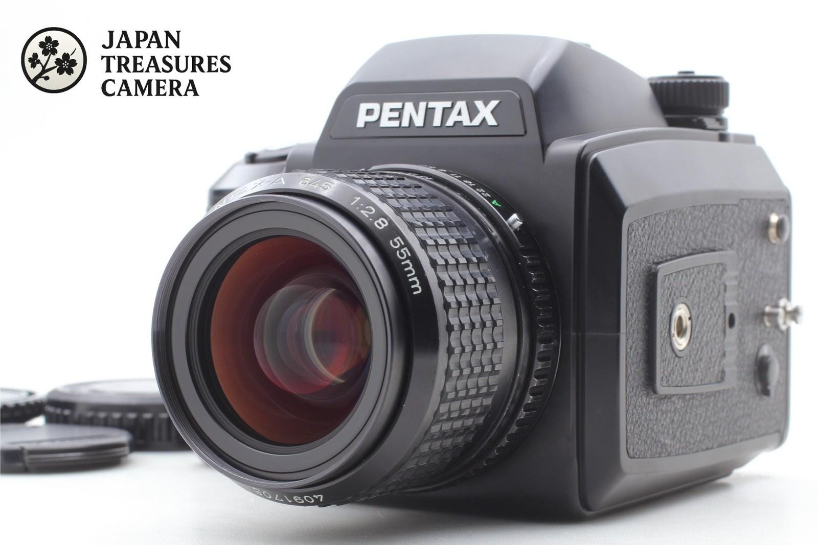 PENTAX 645N 75mmF2.8 120フィルムバック2個セット FedEx ✈ [Ex+++