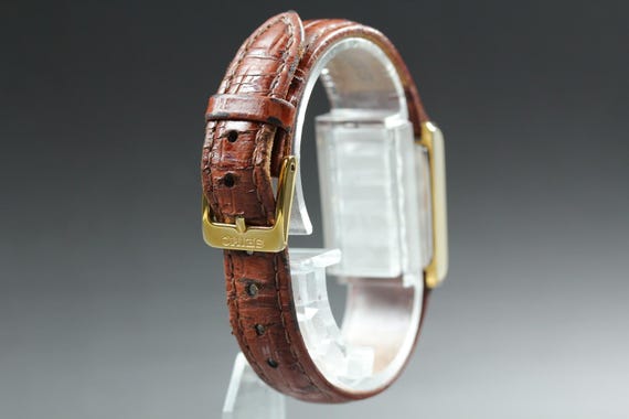 Vintage *mint* seiko solar v115-0bd0 gold tank quartz… - Gem