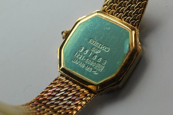 Vintage 1983 near mint seiko exceline 1221-5080 gold … - Gem