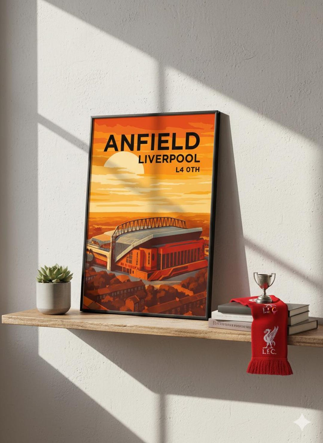 Anfield Stadium Liverpool Art Print | Modern Football Poster - Etsy
