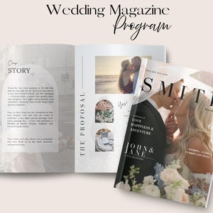 Wedding Magazine Template Wedding Program Template Wedding Booklet Wedding Magazine Program Wedding Journal Wedding Newspaper 34 Pages
