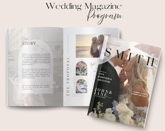 Wedding Magazine Template Wedding Program Template Wedding Booklet Wedding Magazine Program Wedding Journal Wedding Newspaper 34 Pages