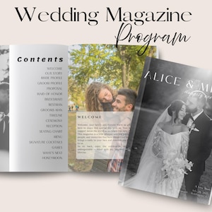 Wedding Magazine Template Wedding Program Template Wedding Booklet Wedding Magazine Program Wedding Journal Wedding Newspaper 32 Pages