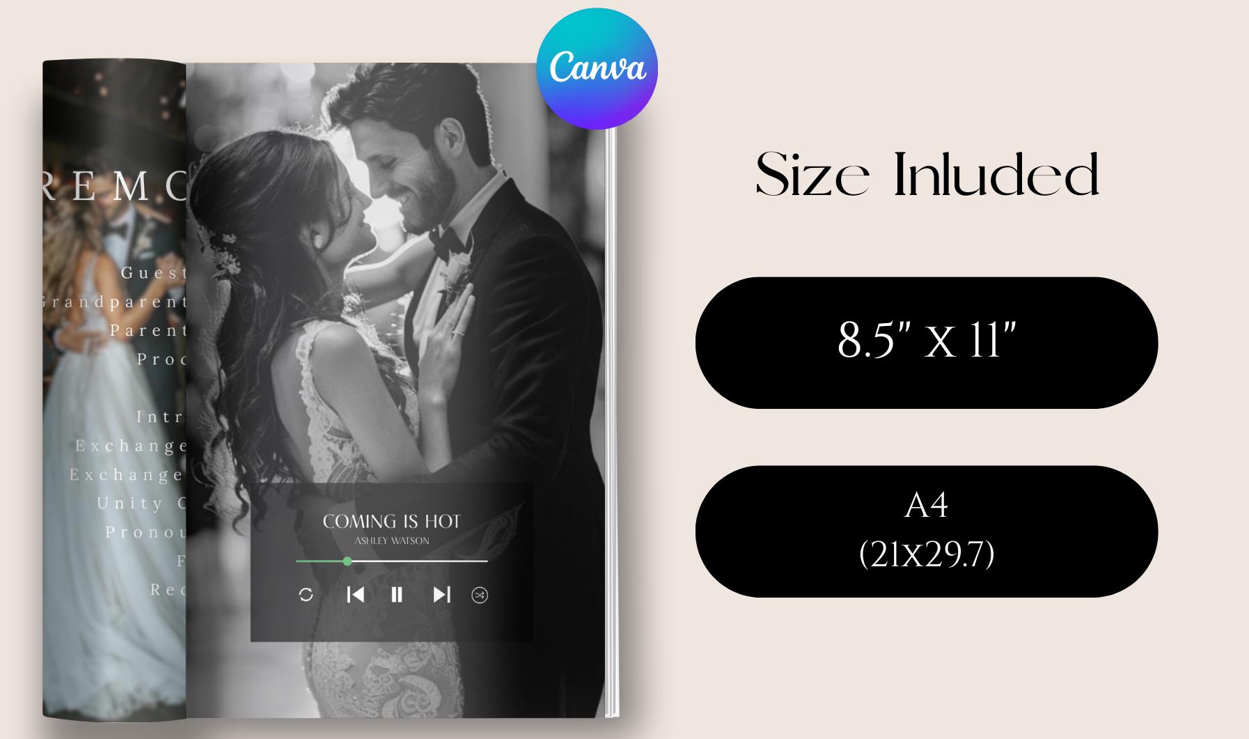 Magazine Program Wedding Magazine Template Wedding Program Template Wedding Booklet ...