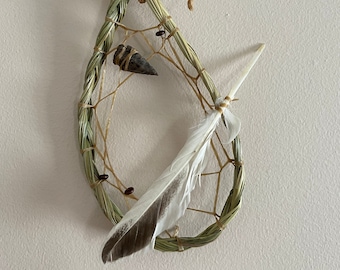 Flint and Feather - Sweetgrass Dreamcatcher