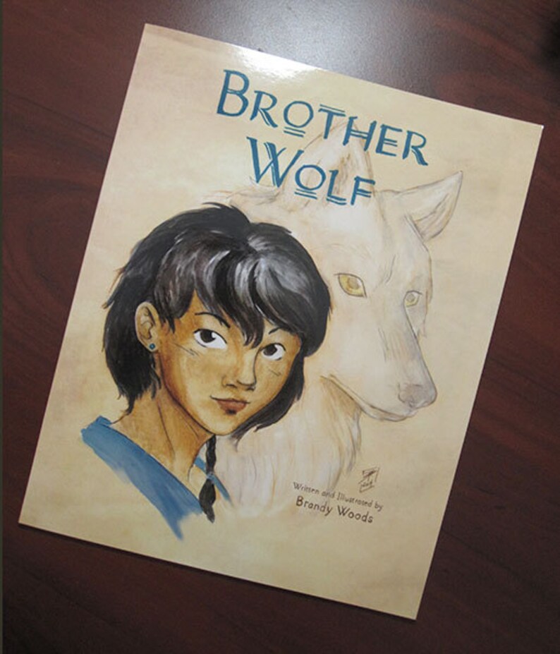 Brother Wolf softcover paperback Native American-Inspired Illustrated Children's Book by Brandy Woods image 1