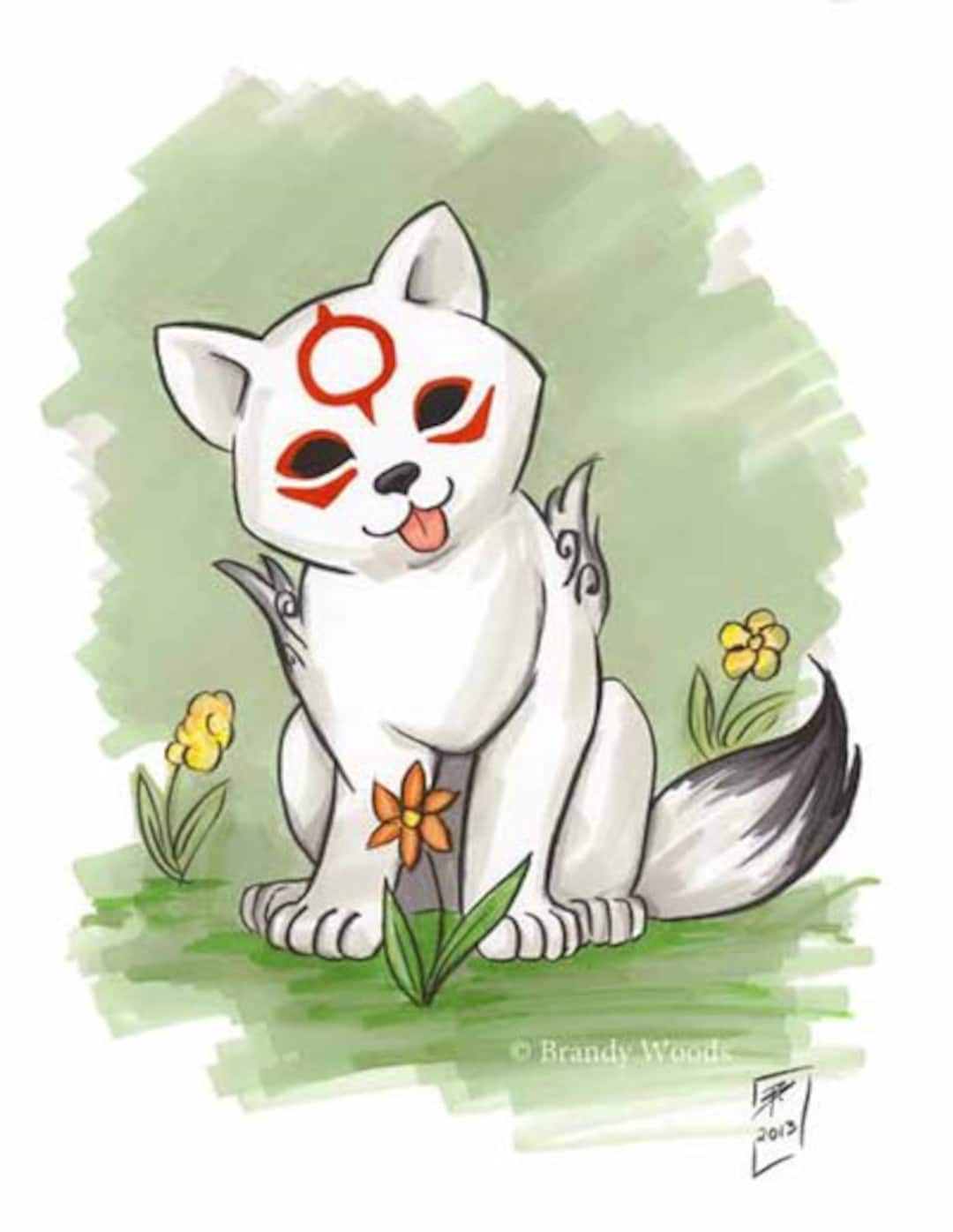 Kawaii Cute Okami Chibiterasu Puppy Wolf Japanese Video Game - Etsy