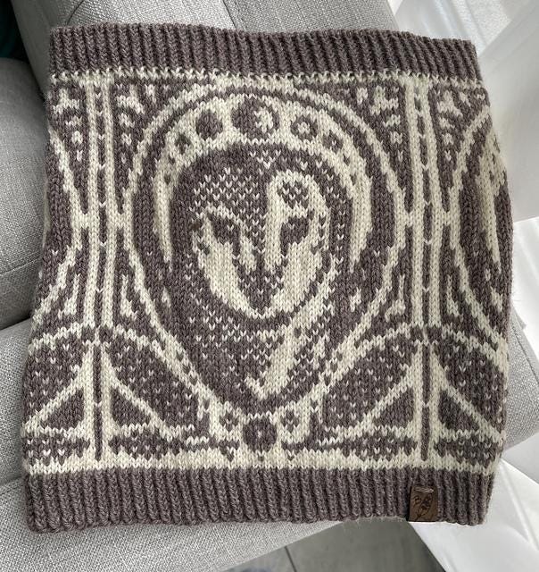 Owl Nouveau Hand Knit Cowl in wool + merino + cashmere