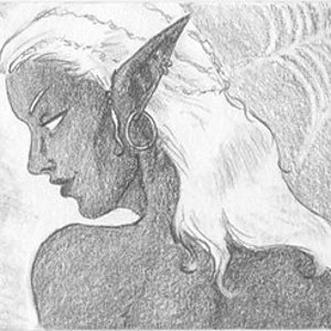 Retrato de una elfa oscura de fantasía femenina de Drow, tarjeta con arte ACEO original de Brandy Woods