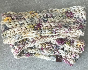 Spring Colors - Chunky Handmade Crochet Cowl - Merino Superwash Supersoft Wool