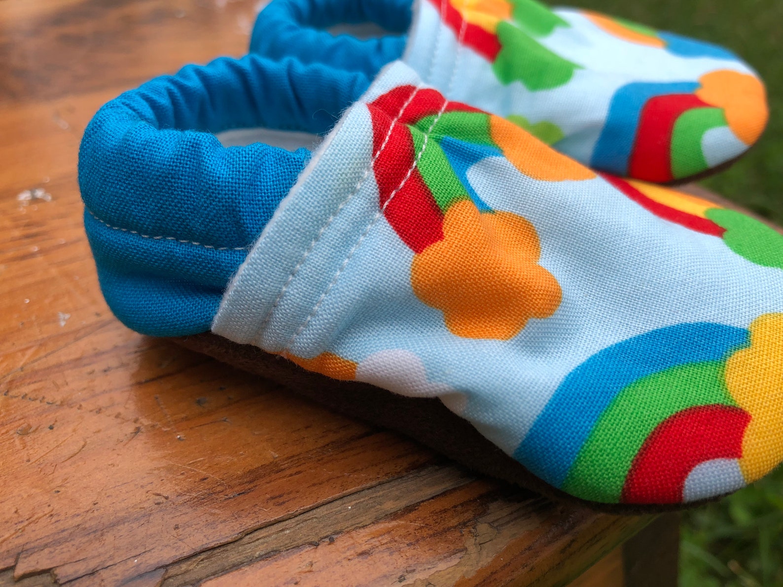 Baby Shoes - Primary-colored Rainbow Shoes - Custom Sizes 0-3 3-6 6-12 ...