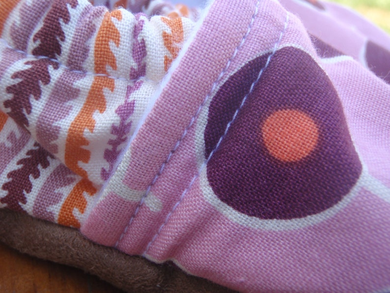 Purple and Orange Baby Shoes Made to Order Sizes 0-24 months 2T-4T by Little House of Colors image 3