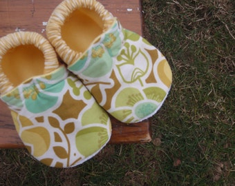 Baby Shoes - Neutral Colors -  Faux Bois and Floral Patterns - Custom Sizes 0-24 months 2T-4T by little house of colors