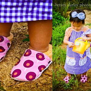 Baby Shoes Purple X Print with Purple Polka Dots Custom Sizes 0-24 months 2T-4T by little house of colors image 6