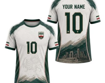 Iran Soccer Jersey, Custom Name Number Iran Football Fan Shirt Unisex