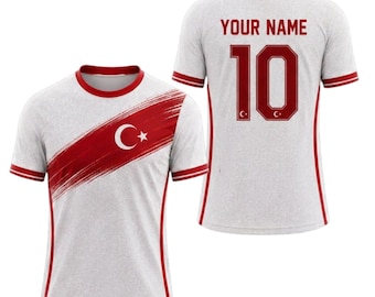 Turkey Soccer Jersey, Custom Name Number Turkey Football Fan Shirt