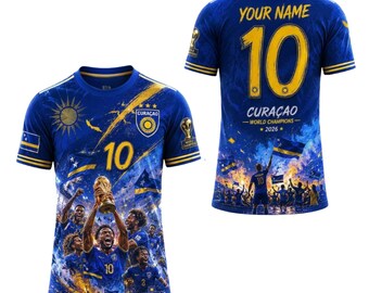 Curacao Soccer Jersey, Custom Name Number Curacao Football Fan Shirt
