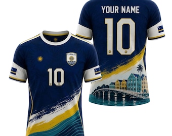Curacao Soccer Jersey, Custom Name Number Curacao Football Fan Shirt
