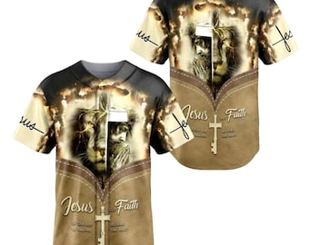 Jesus Faith Baseball Jersey, Christian Cross Shirt, Jesus Is The Key To Heaven