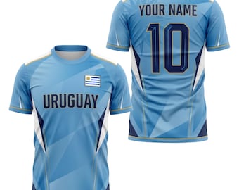 Uruguay Soccer Jersey, Custom Name Number Uruguay Fan Shirt