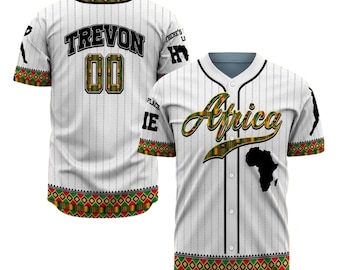 Africa Baseball Jersey, Custom Name Africa Shirt, African Heritage Jersey