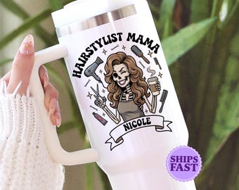 Personalized Hairstylist Tumbler - Custom Hairdresser Gift - Salon Owner Present - Mother's Day