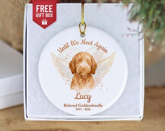 Personalized Goldendoodle Memorial Ornament, Doodle Loss Sympathy Gift, Pet Memorial Keepsake