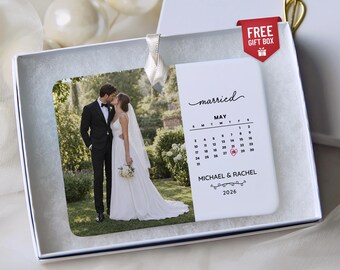 First Christmas as Newlyweds  - Personalized Wedding Photo Ornament
