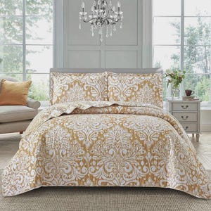 New Patchwork Quilted Vintage Bedspread Bed Throw Double King Size Bedding Sets*
