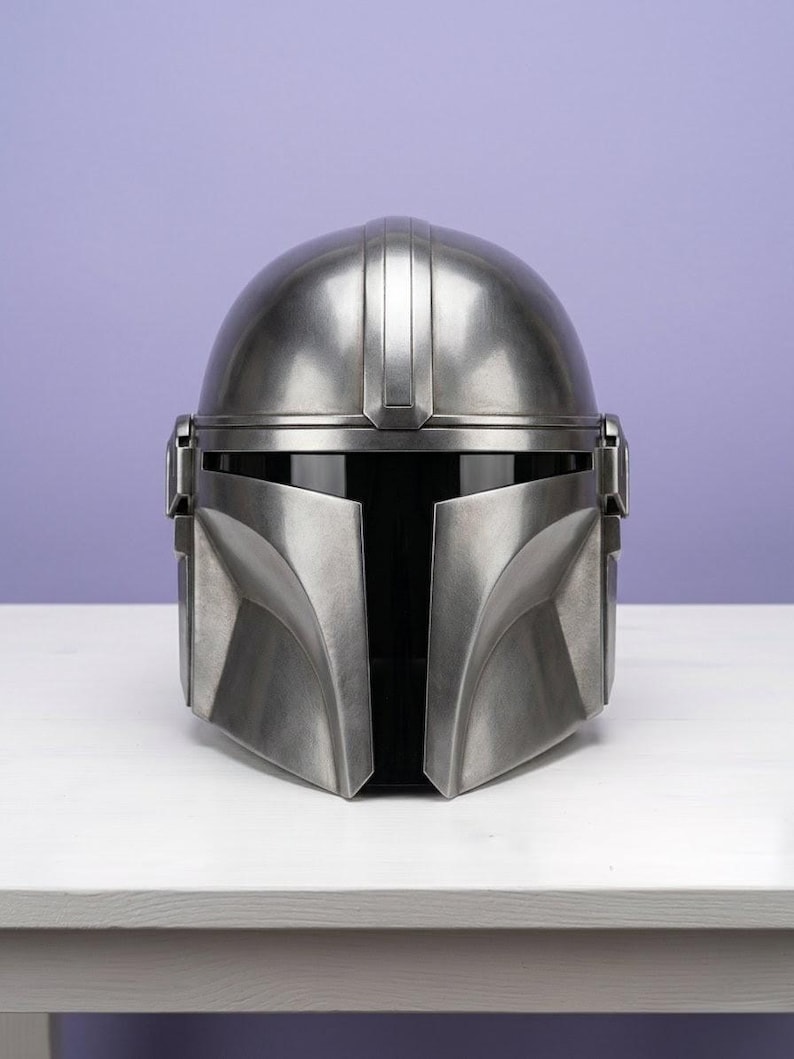 handmade Mandalorian Helmet – Handcrafted Mild Steel Armor helmet starwars for Cosplay & Collectors Bild 1
