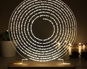 Lámpara LED Hanuman Chalisa grabada con láser, decoración espiritual