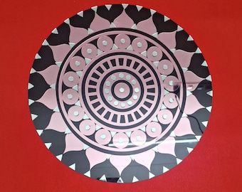 Arte de pared de mandala acrílico cortado con láser - Decoración zen bohemia