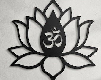 Elegante Lotus Om Wandkunst