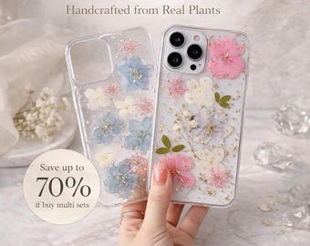 Real Flower Resin Phone Case | Handmade Botanical Case | Terra Decode